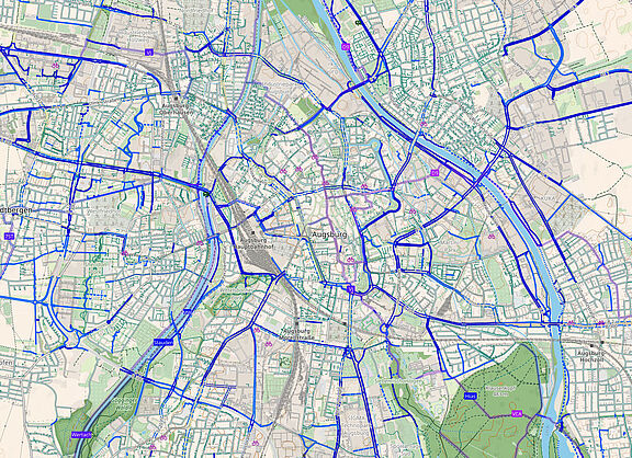 Fahrradstadtplan Augsburg Fahrradstadtplan Augsburg www.cyclosm.org